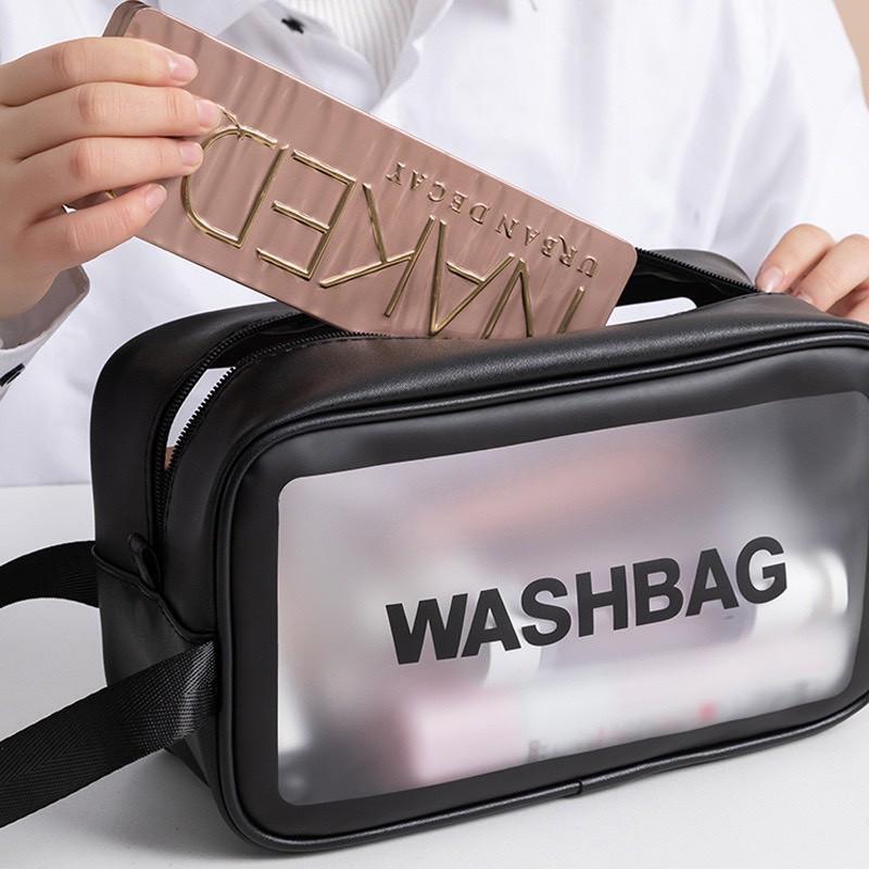 Túi Đựng Mỹ Phẩm Vật Dụng Du Lịch Washbag Chất Liệu PU TPU Chống Thấm 88249