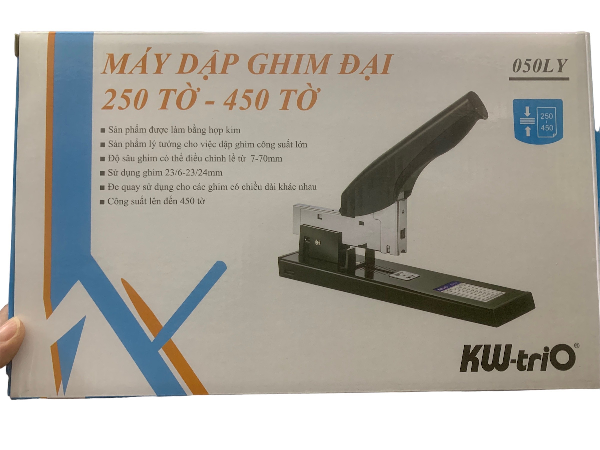 [CHÍNH HÃNG] Dập ghim đại Kw-Trio 050LY (Dập từ 250 - 450 tờ)