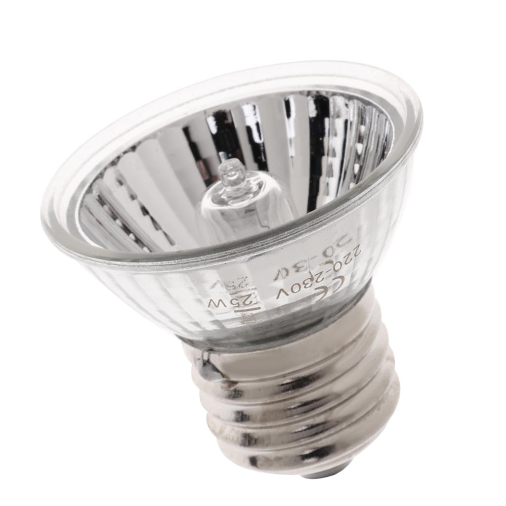 E27 220-230V Reptile Basking Lamp UVA UVB Halogen Bulb Emitter Light 25/50/75W