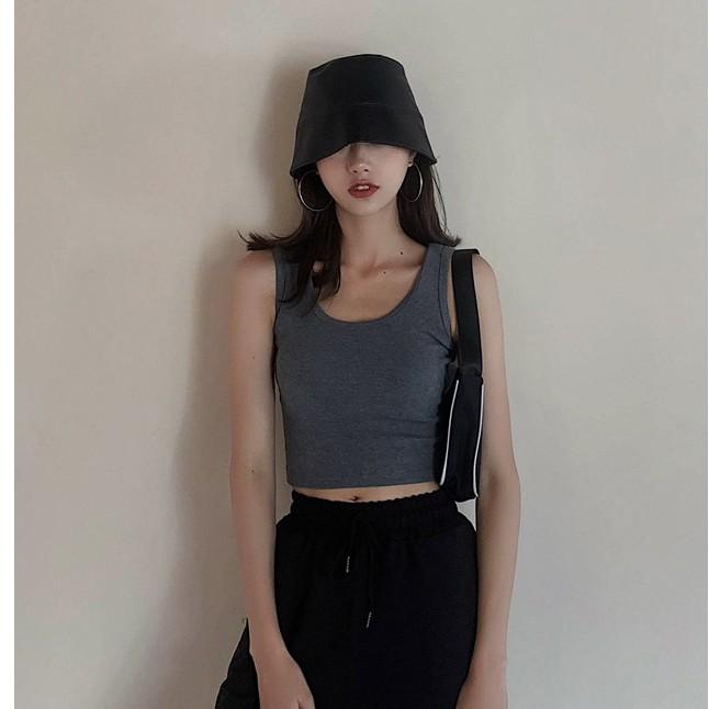 Áo thun ba lỗ nữ, áo thun croptop vải cotton co giãn thoáng mát