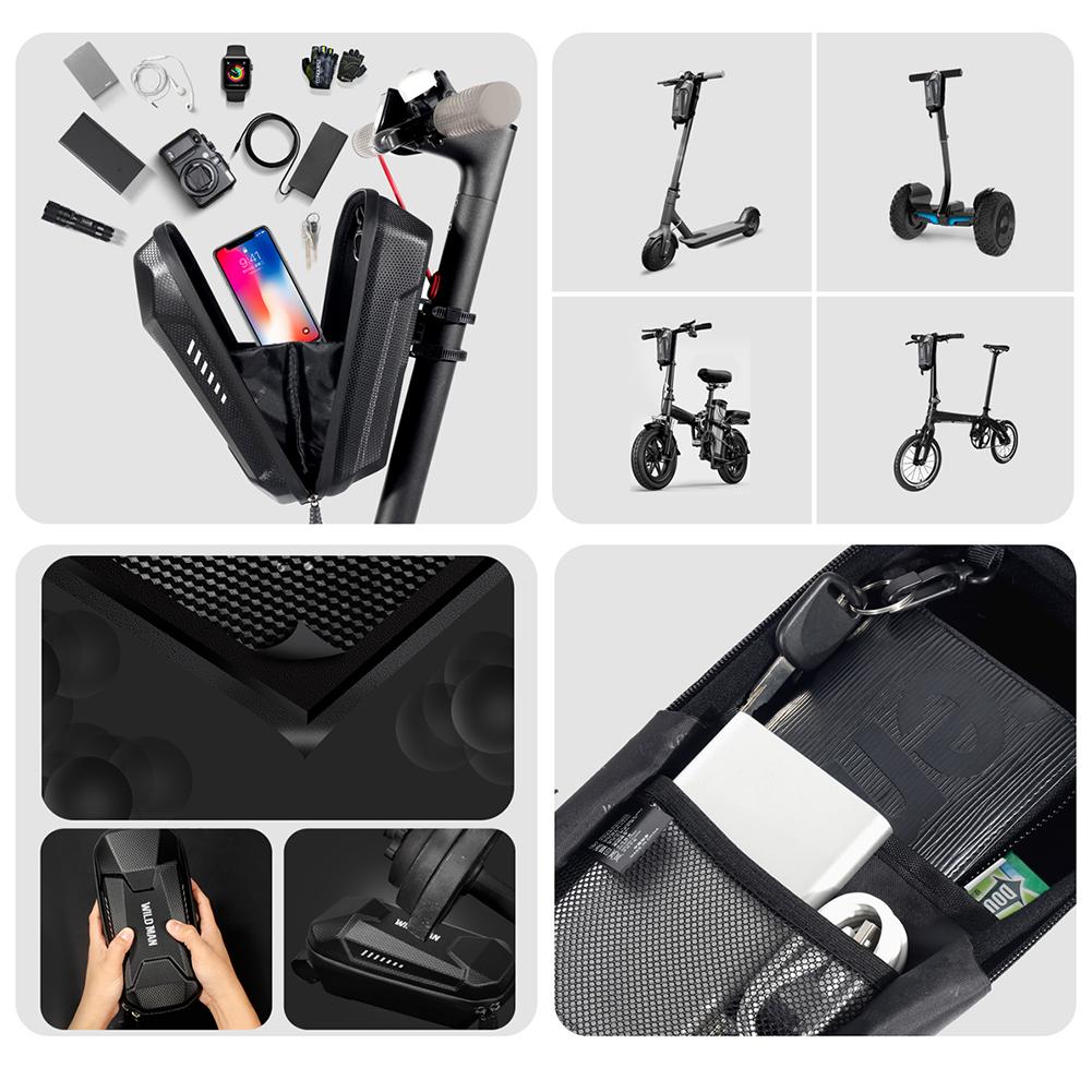 Túi phía trước 1/2/3/4/5L Túi chống điện cho Xiaomi M365 Waterproof PU Eva Hard Shell Túi đựng Túi đựng Túi lưu trữ treo Color: 3L Storage Bag 09