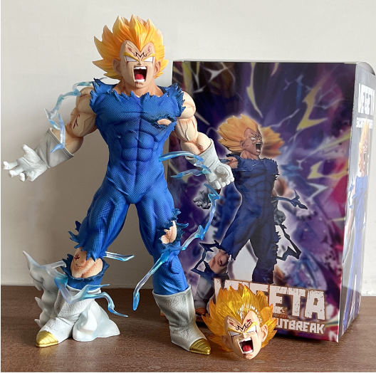 Mô hình nhân vật Vegeta supper saiyan 2 đầu - Figure Dragon ball