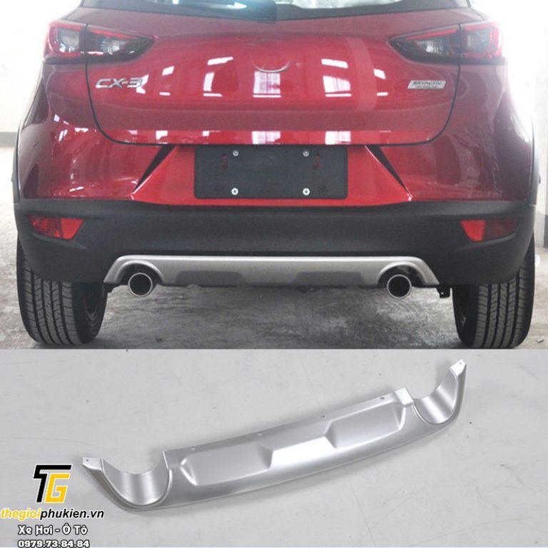 Bộ ốp cản trước, cản sau Mazda CX-3, CX3 chất liệu INOX