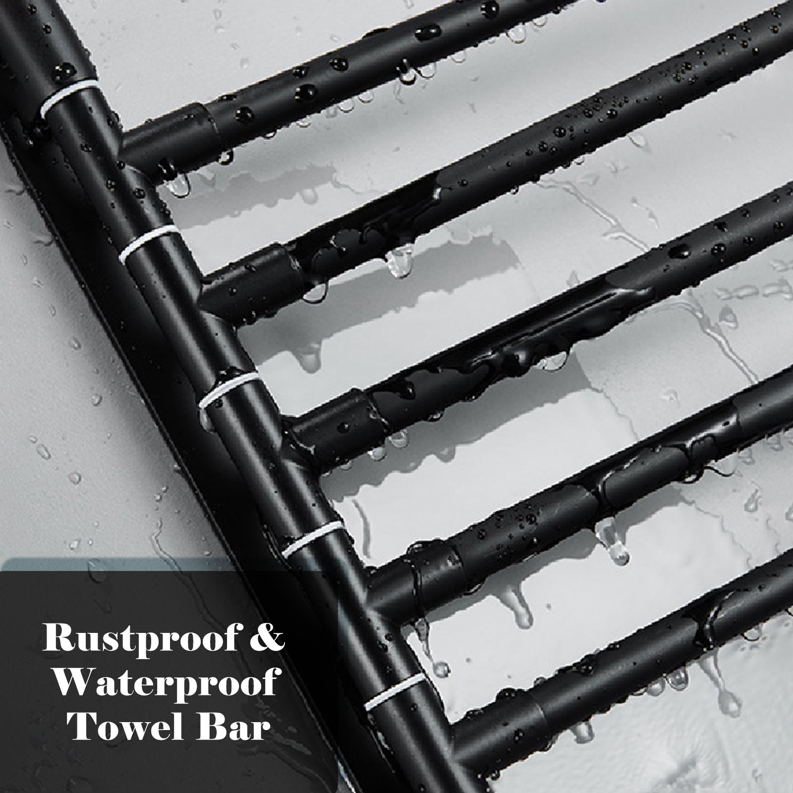 Swivel Out Towel Racks with Hooks Foldable Arms Bath Towel Hanger Wall Mount Towel Bar Aluminum Towel Holder Organizer
