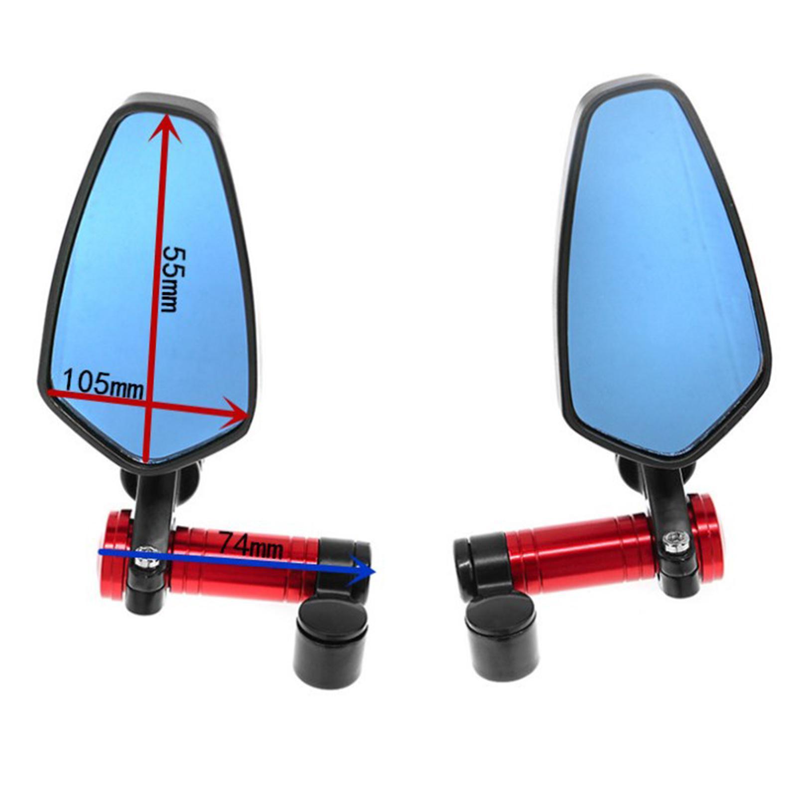 2Pcs Motorcycle Rearview Side Mirrors Rear View Mirrors Fits for Most Motorbikes Scooters