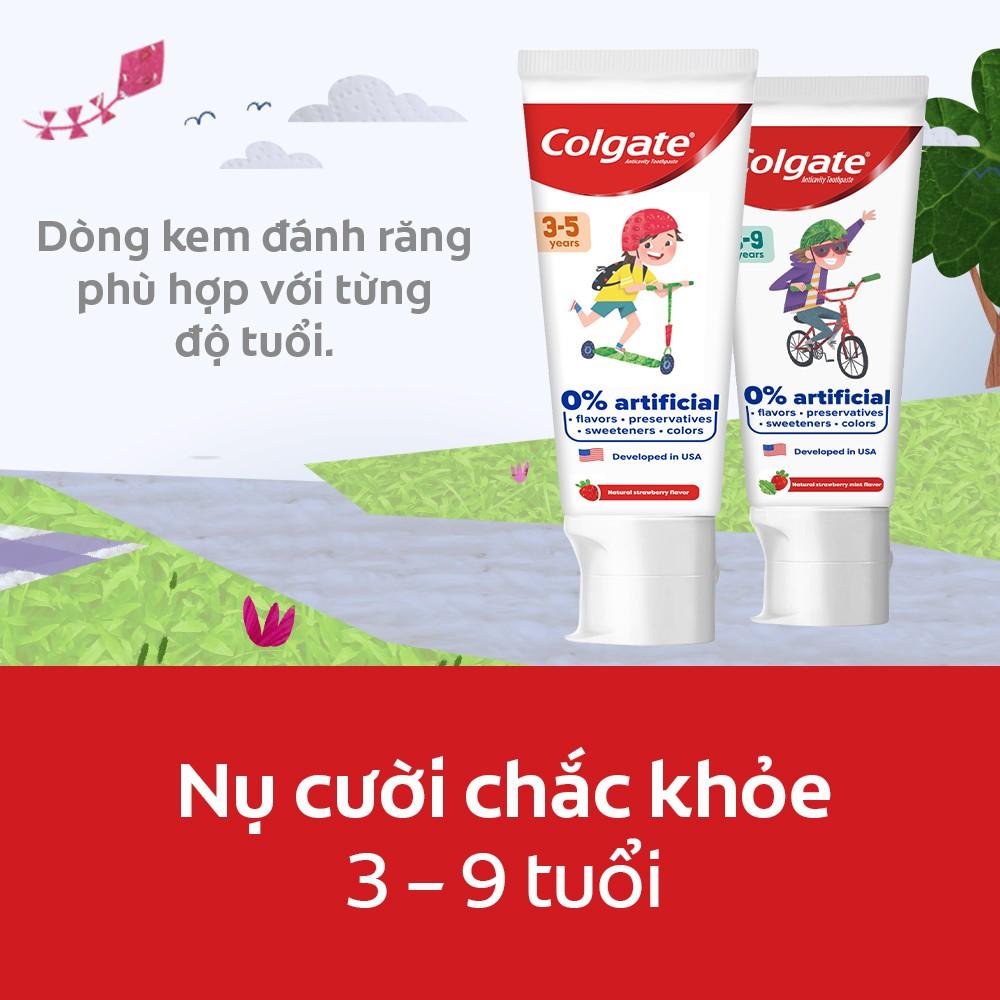 Bộ 2 kem đánh răng trẻ em Colgate Kid Free From không chất nhân tạo cho bé 3 đến 5 tuổi 80g/tuýp