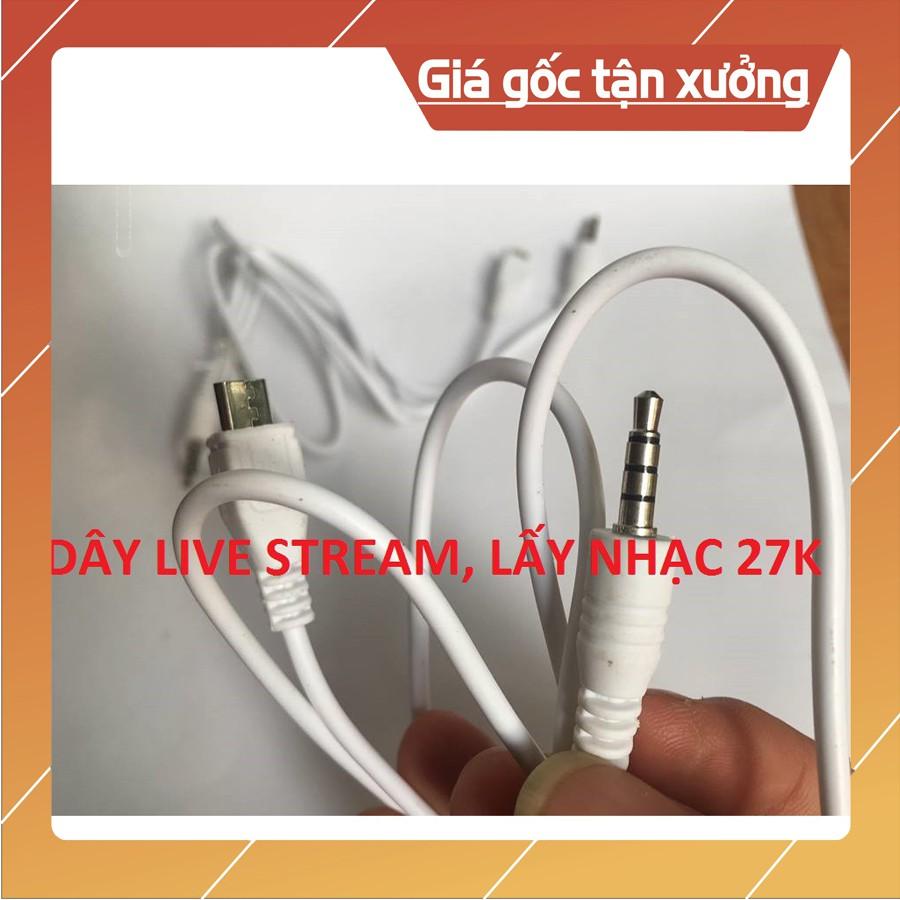 Dây Lấy Nhạc , Dây Live Stream Cho Micro Hát Bluetooth, Sound Card V8