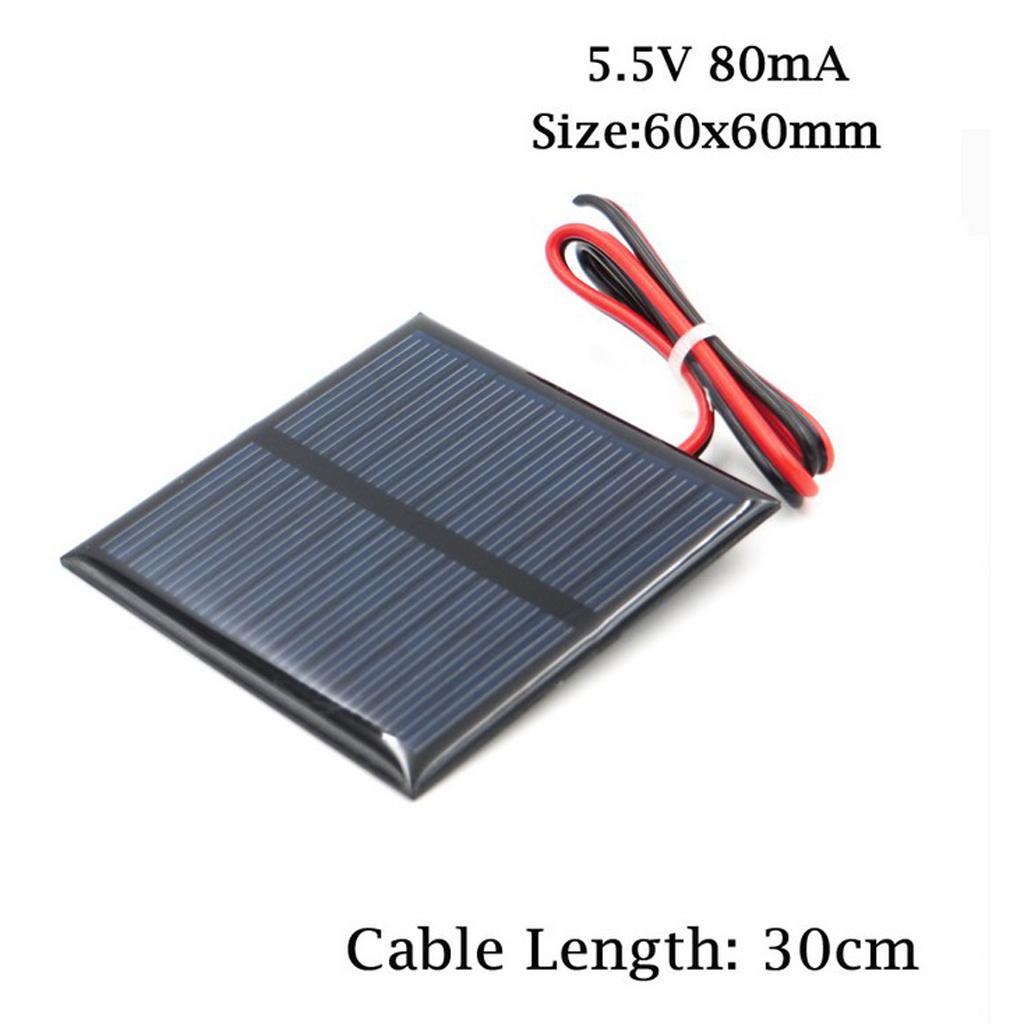 2 x Mini Solar Panel Small Solar Battery Charger with Cable for Mobile Phone