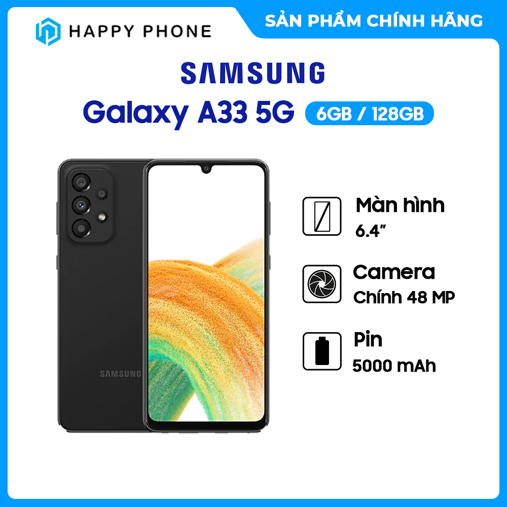 Điện Thoại Samsung Galaxy A33 5G (6GB/128GB) - Hàng Chính Hãng - Đã kích hoạt bảo hành điện tử