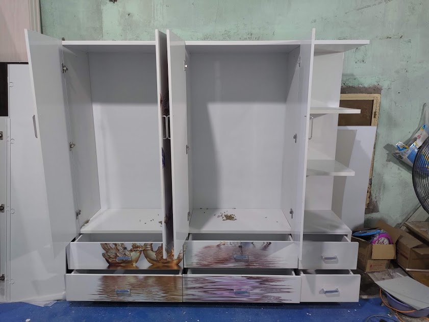 Tủ Nhựa Đài Loan 4 Cánh 1 Kệ In 3D 451