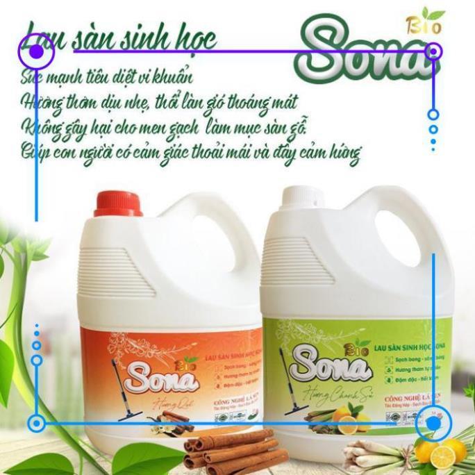 Nước Lau Sàn Sinh Học SoNa 3,6kg Hương Quế