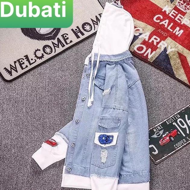 ÁO KHOÁC JEAN NAM NỮ UNISEX CHẤT BÒ CÓ NÓN XANH BIỂN HOT NHẤT HIỆN NAY HÀN QUỐC - DUBATI FASHION