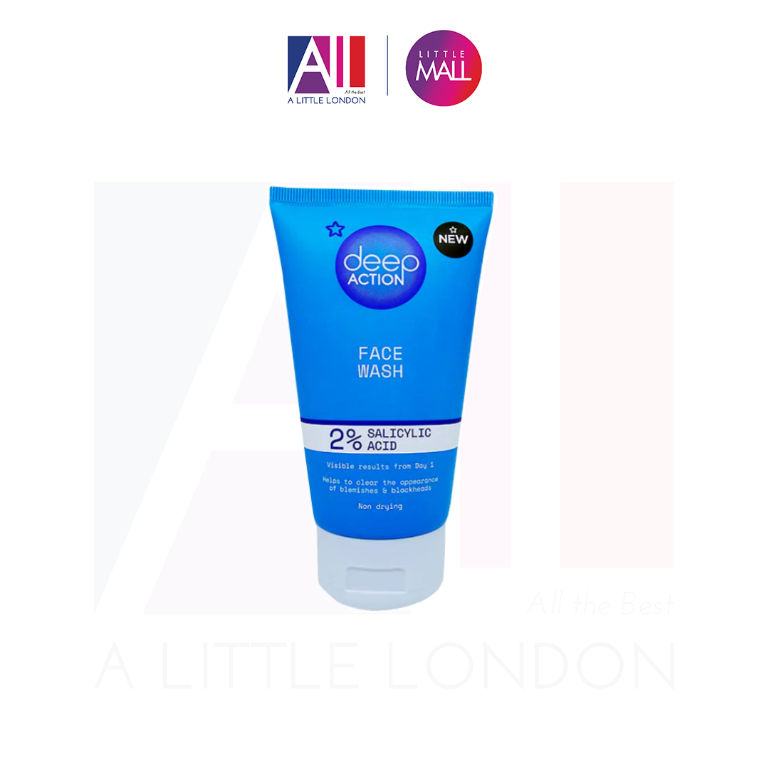 Sữa rửa mặt Superdrug Deep Action 2% Salicylic Acid Face Wash 150ml
