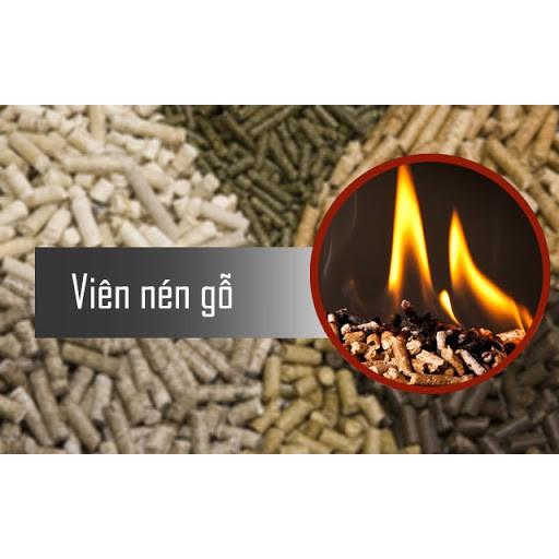 Viên nén gỗ mùn cưa nhiên liệu đốt xanh thân thiện với môi trường Bịch 1kg