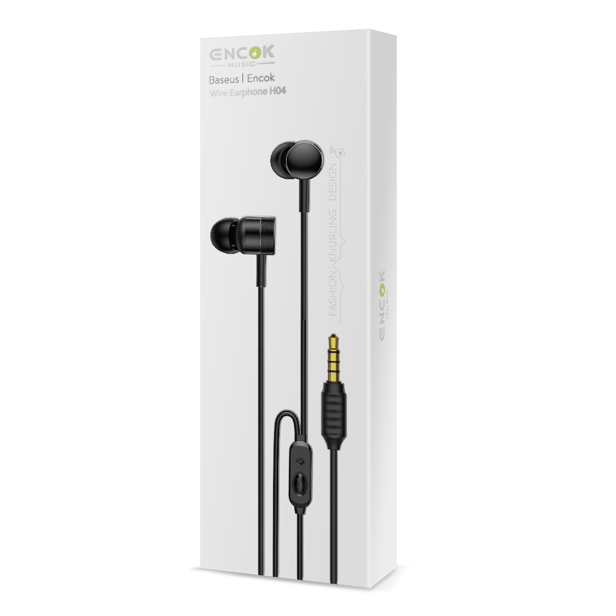 Tai nghe thể thao in-Ear Baseus Encok H04 Wear Steadily (Wired Earphone with Mic Stereo Headset Earbuds Earpiece) - Hàng Chính Hãng