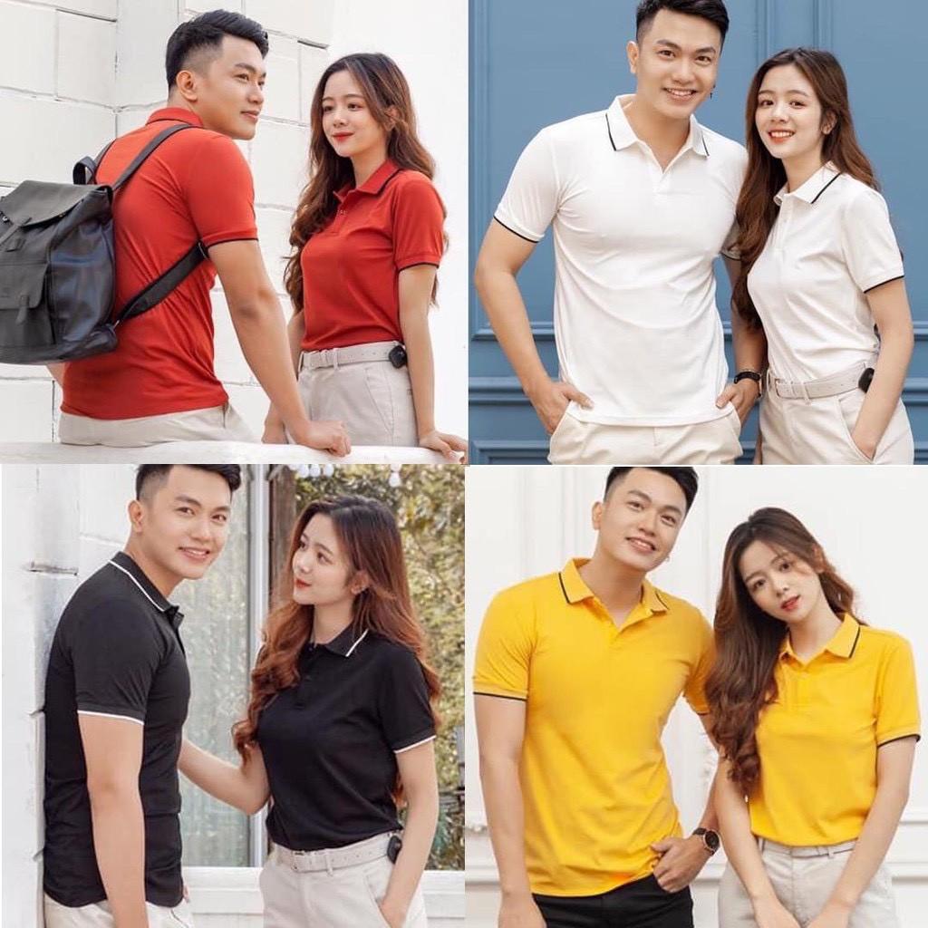 Áo Polo, Đôi Áo Cặp Nam Nữ ngắn tay Chất Vải Đẹp