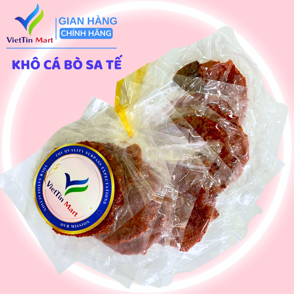 1 Xâu Khô Cá Bò Rim Sate Ép Miếng Viettin Mart 80g