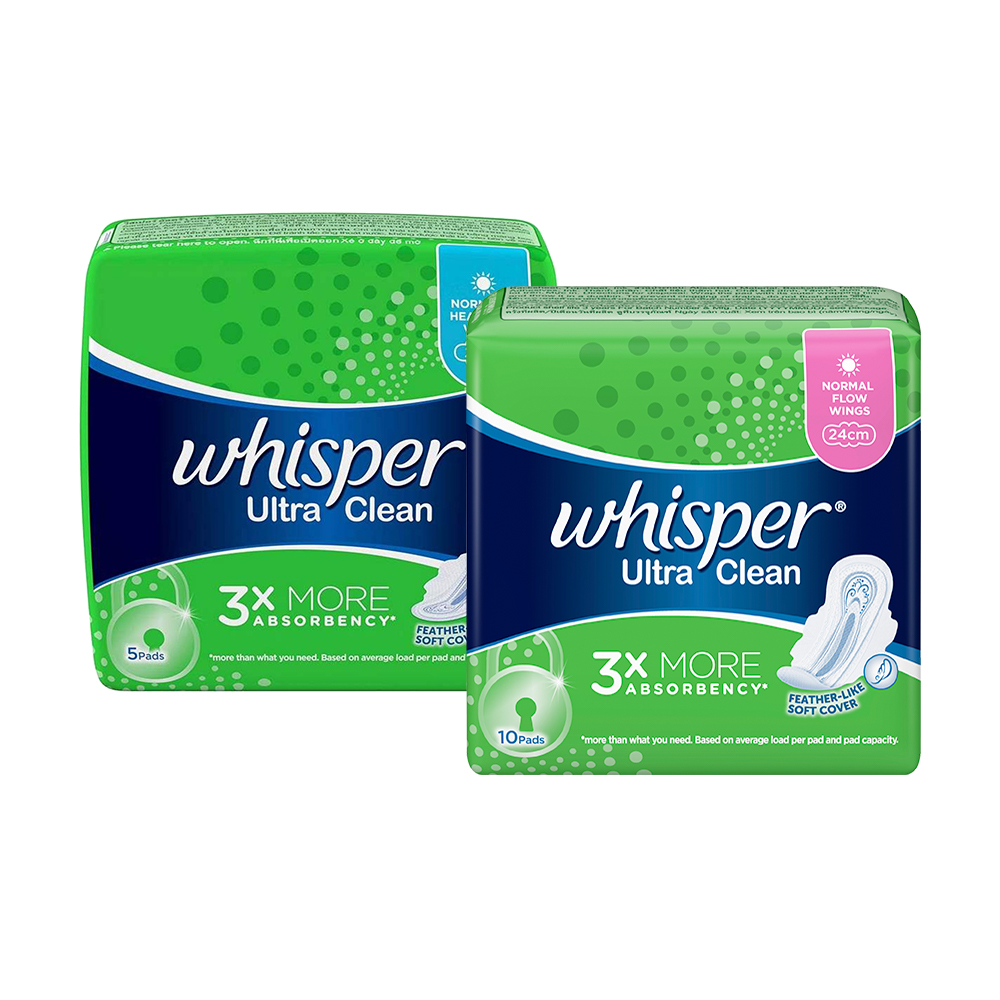 Combo BVS Whisper Ngày và Đêm (Whispers Ultra Ngày 10 miếng x 2 - Ultra Ngày nhiều/Đêm 5 miếng x 2)