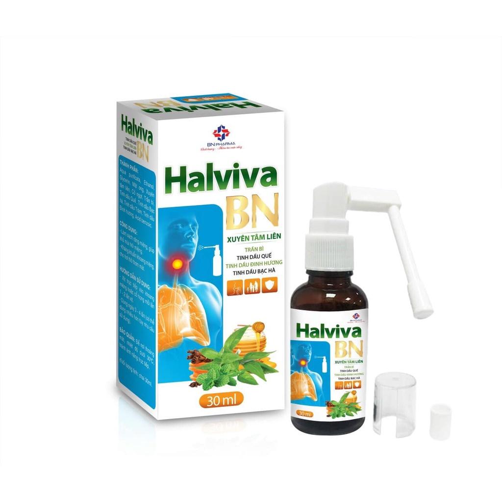 Xịt họng Xuyên Tâm Liên HALVINA - NGĂN NGỪA VIRUS - Chai 30ml