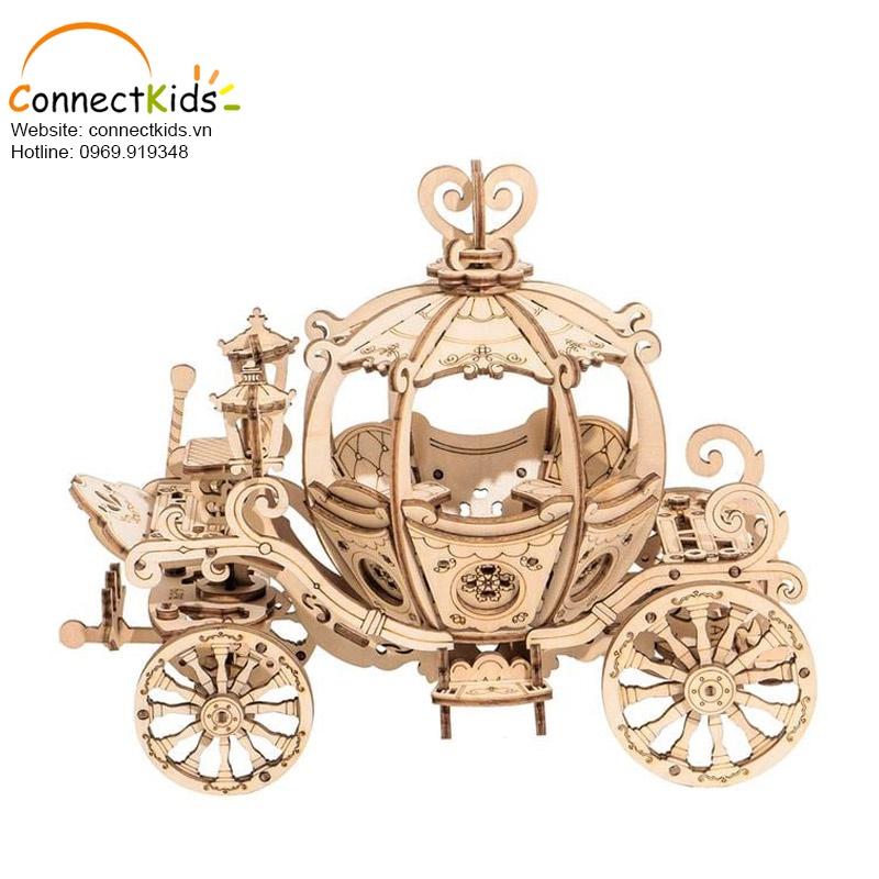 Đồ Chơi Lắp Ráp Bằng Gỗ 3D Robotime Mô hình  Xe Bí Ngô (Pumpkin Carriage)