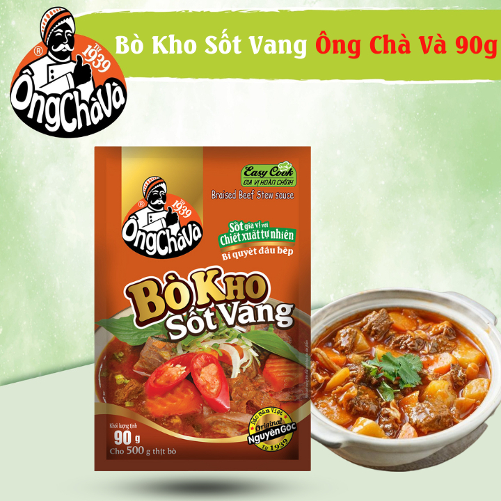 Lốc 15 Gói Sốt Bò Kho Sốt Vang Ông Chà Và 90g (Braised Beef Stew Sauce)