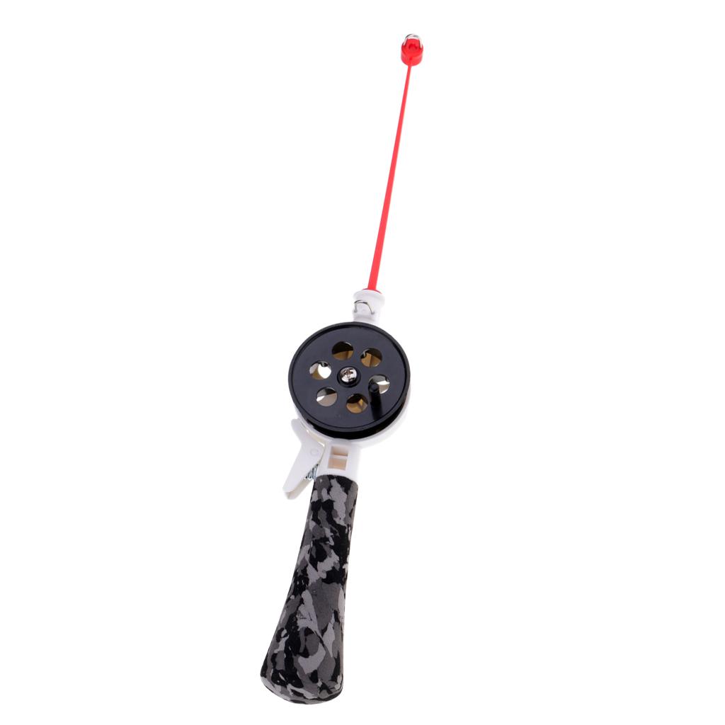 Children Kids Mini Winter Fishing Rod 34cm Ice Rod Fishing Gear with Reel
