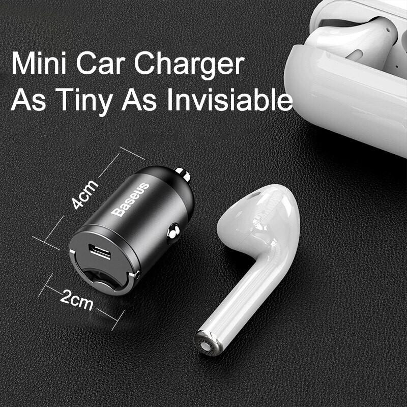 Tẩu sạc nhanh 30W Baseus Tiny Star Gen4 PD/QC 3.0 dùng cho xe hơi -Hàng Chính Hãng