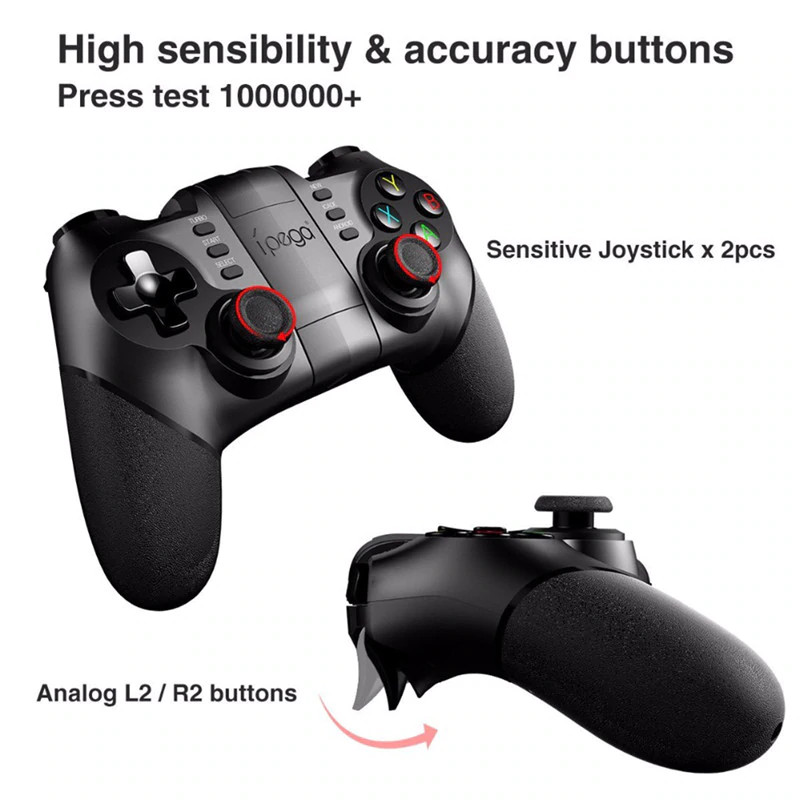 Tay Cầm Chơi Game Bluetooth iPega PG-9076 Dành Cho PS3, Android, Windows Cao Cấp AZONE - Hàng Nhập Khẩu