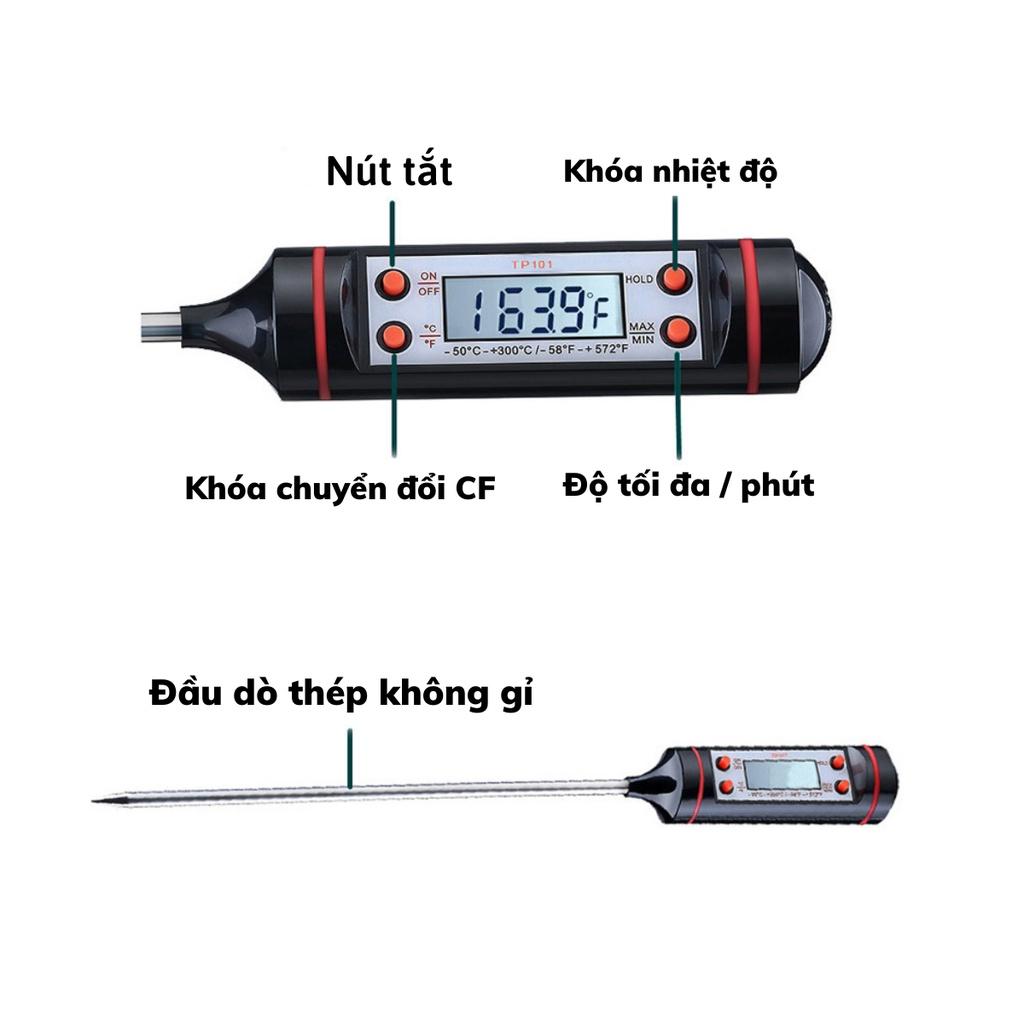 Bút đo pH  Nhiệt kế điện tử  Que đo nhiệt độ thực phẩm đo nước đo trà sữa - Dụng cụ pha chế đa năng , cao cấp , an toàn