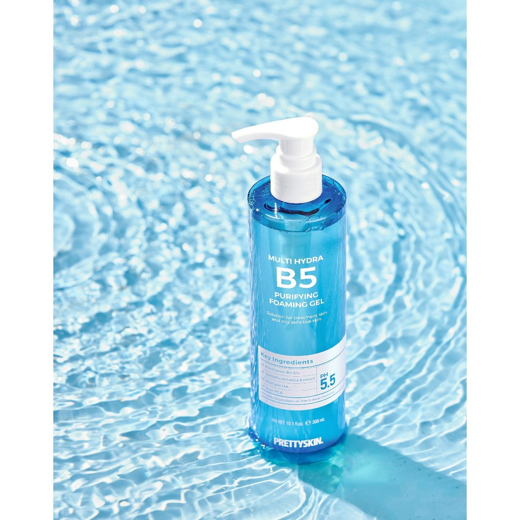Gel rửa mặt sạch sâu dịu nhẹ B5 Prettty Skin Multi Hydra B5 Purifying Foaming Gel 300ml