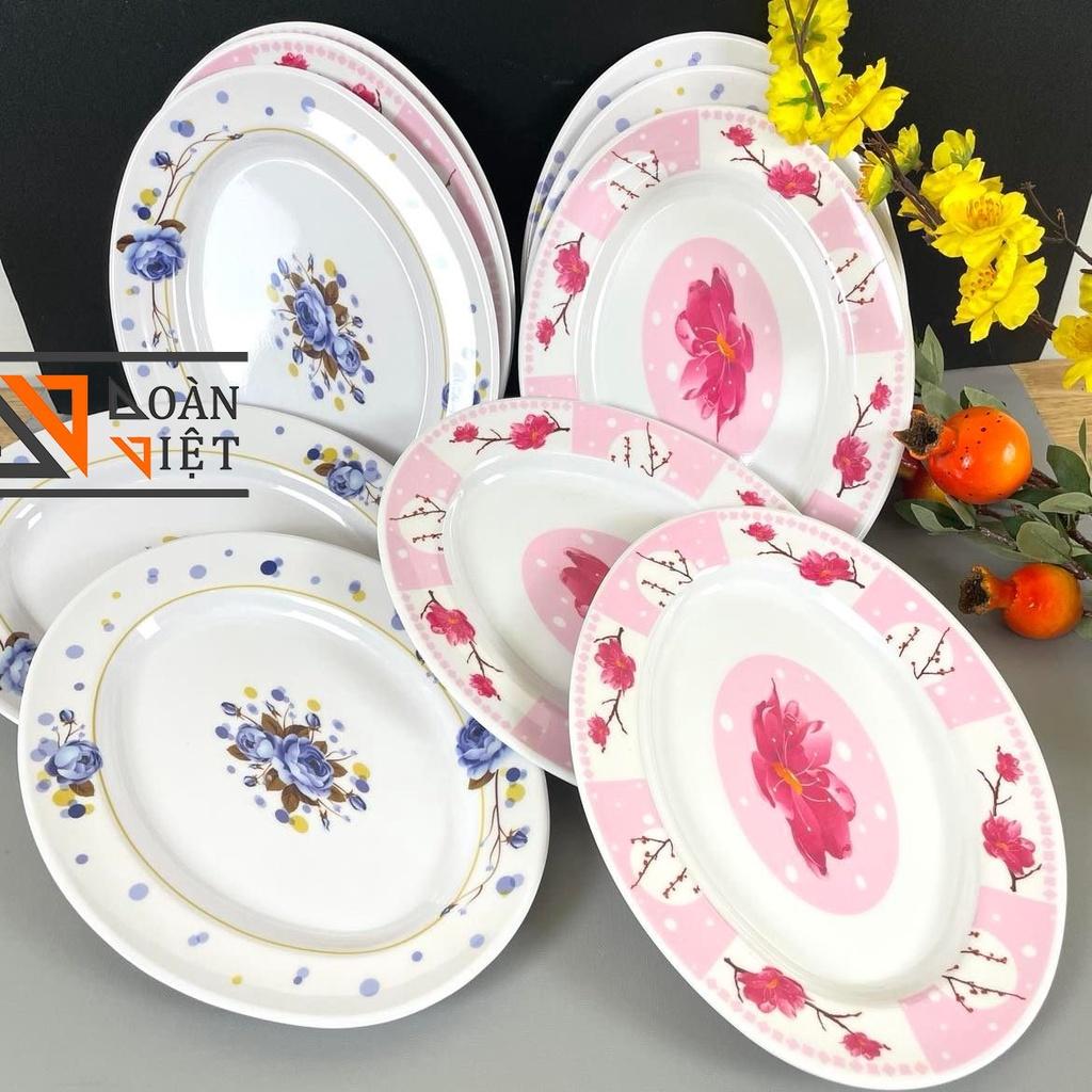 DĨA HỘT XOÀI, OVAL .. MECA cao cấp 25.5 cm - HÀNG VIỆT NAM CHẤT LƯỢNG CAO, bóng đẹp, hoa văn sang trọng