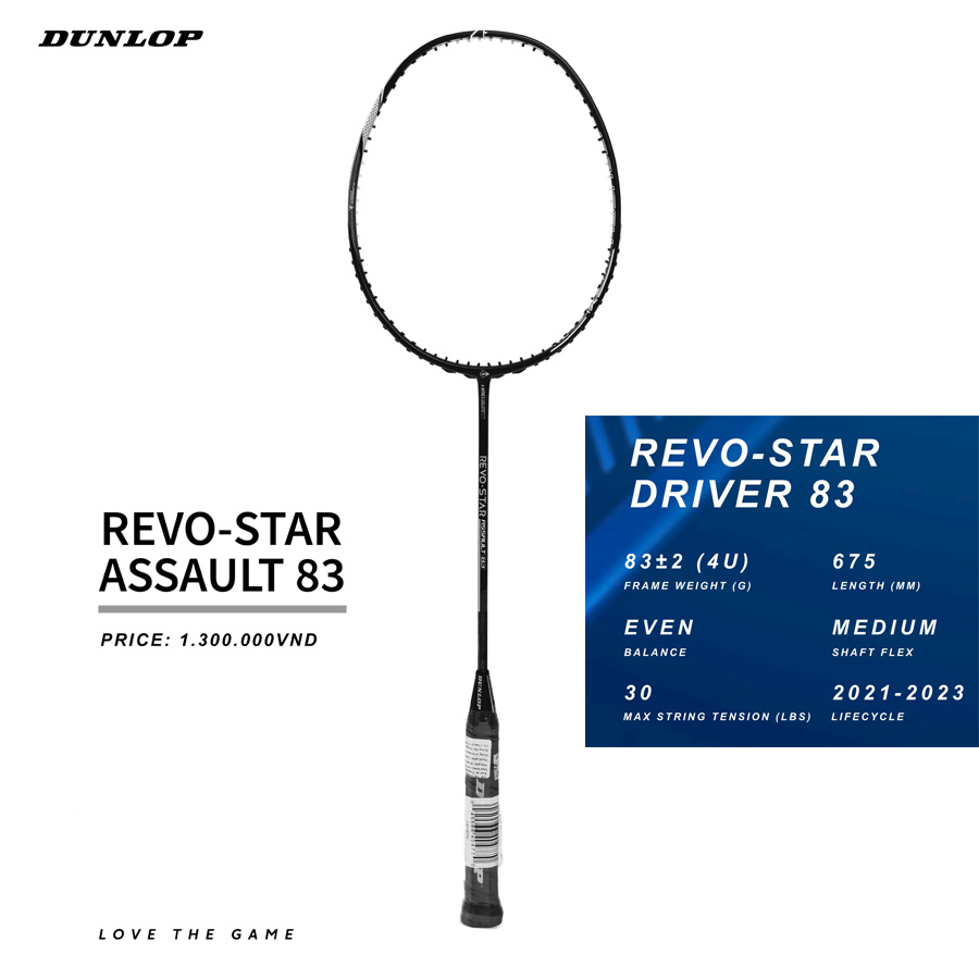 Vợt cầu lông Dunlop Revo Star Driver 83 - Vợt cân bằng