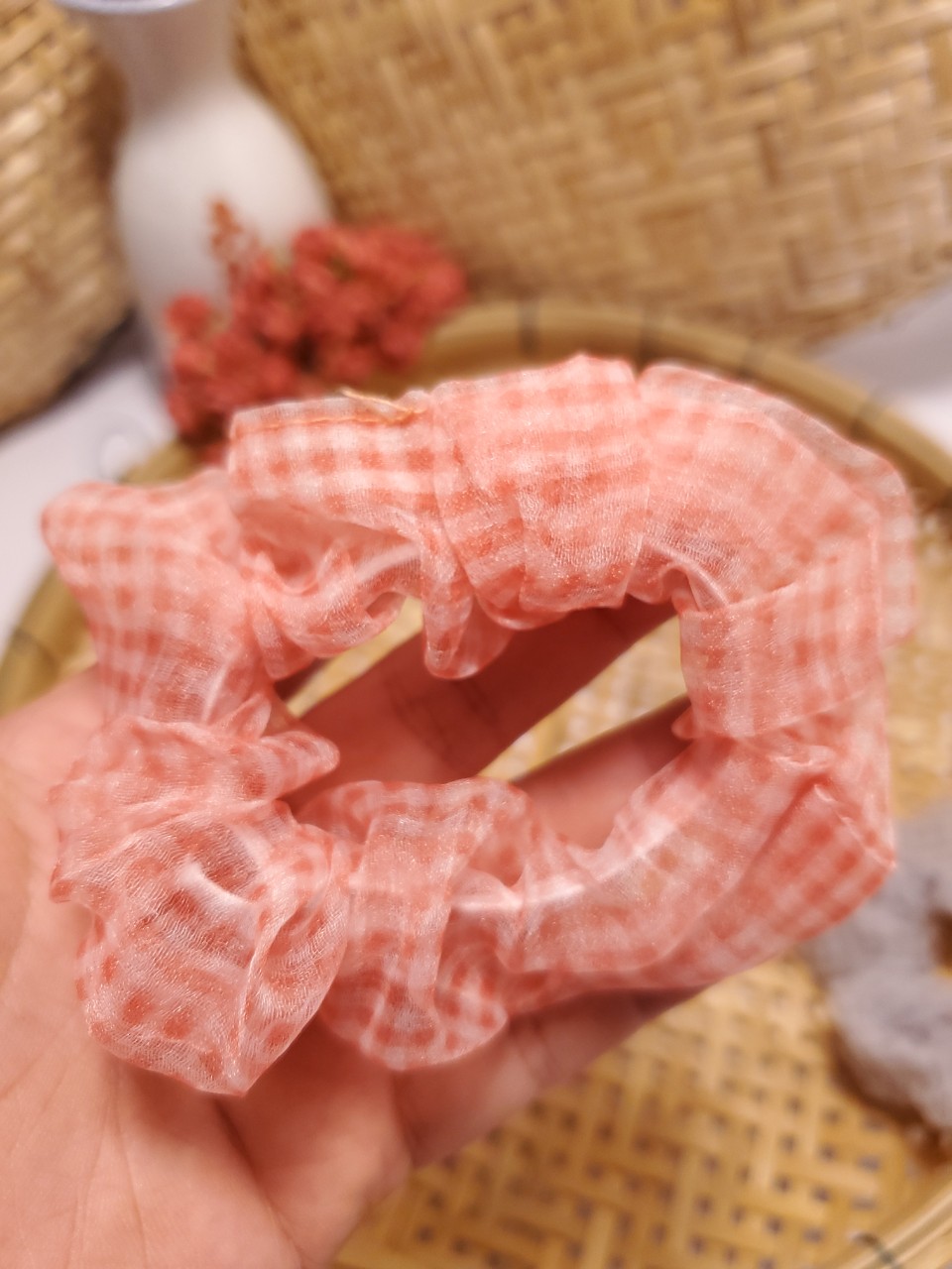 Dây buộc tóc Scrunchies pha màu dễ thương