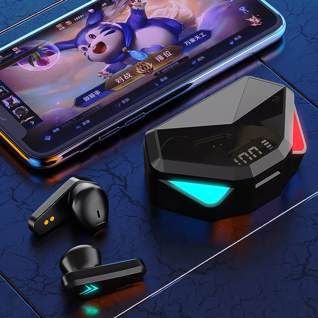 Vinetteam Tai Nghe Không Dây Gaming X15S TWS Công Nghệ Bluetooth 5.0 Cảm Biến Chạm, Không Có Độ Trễ, Thiết Kế Thể Thao - Hàng Chính Hãng