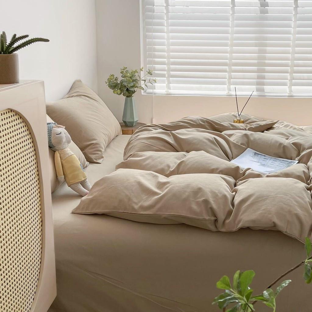 Bộ Chăn Ga Cotton Tici Cao Cấp CÓ CHĂN CHẦN BÔNG SẴN RUỘT BÊN TRONG Phong Cách Hàn Quốc Đủ Size Đủ Màu