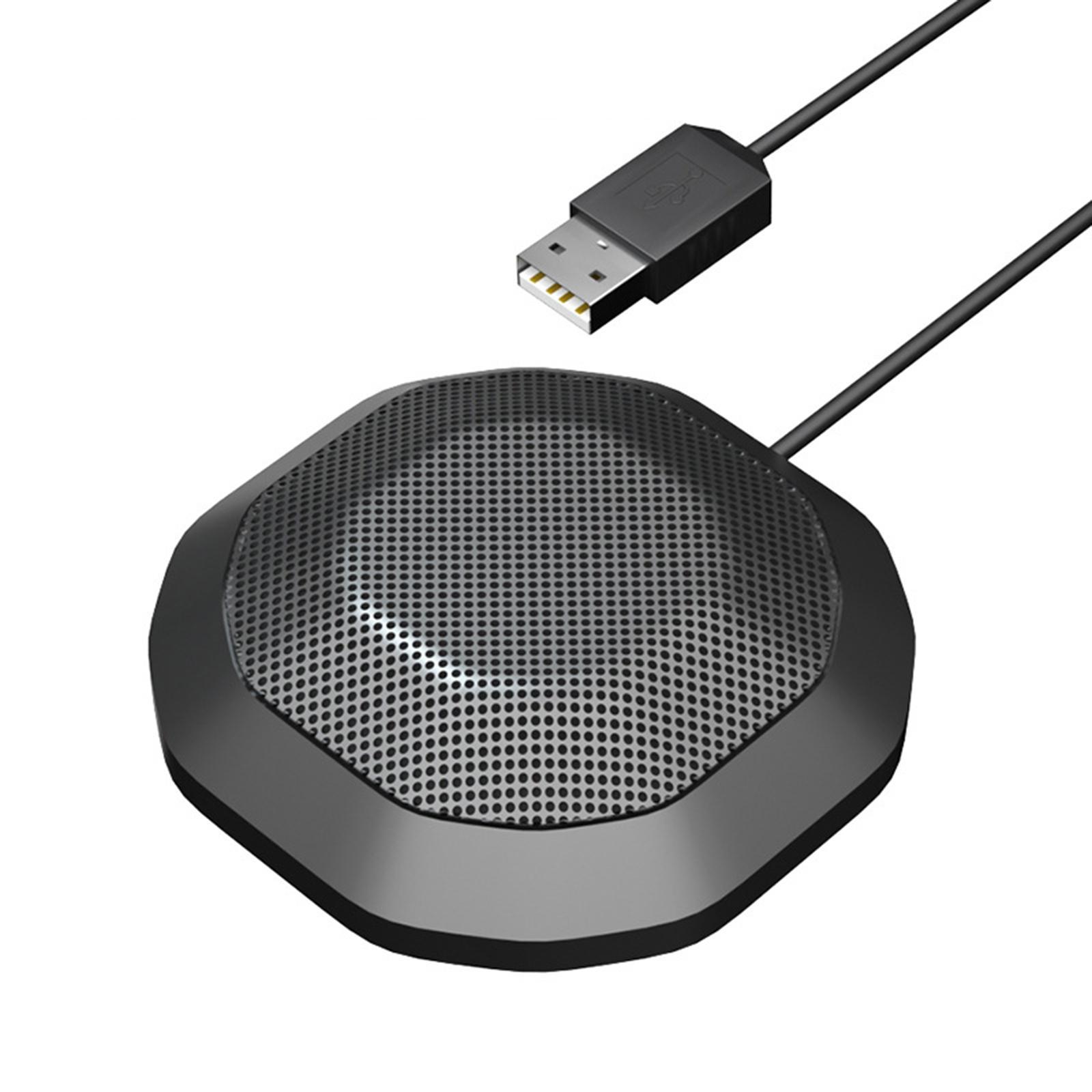 Wired USB2.0 Touch Mute Switch Built-in Microphone 360° Omnidirectional Stereo, Noise Reduction Plug and Play