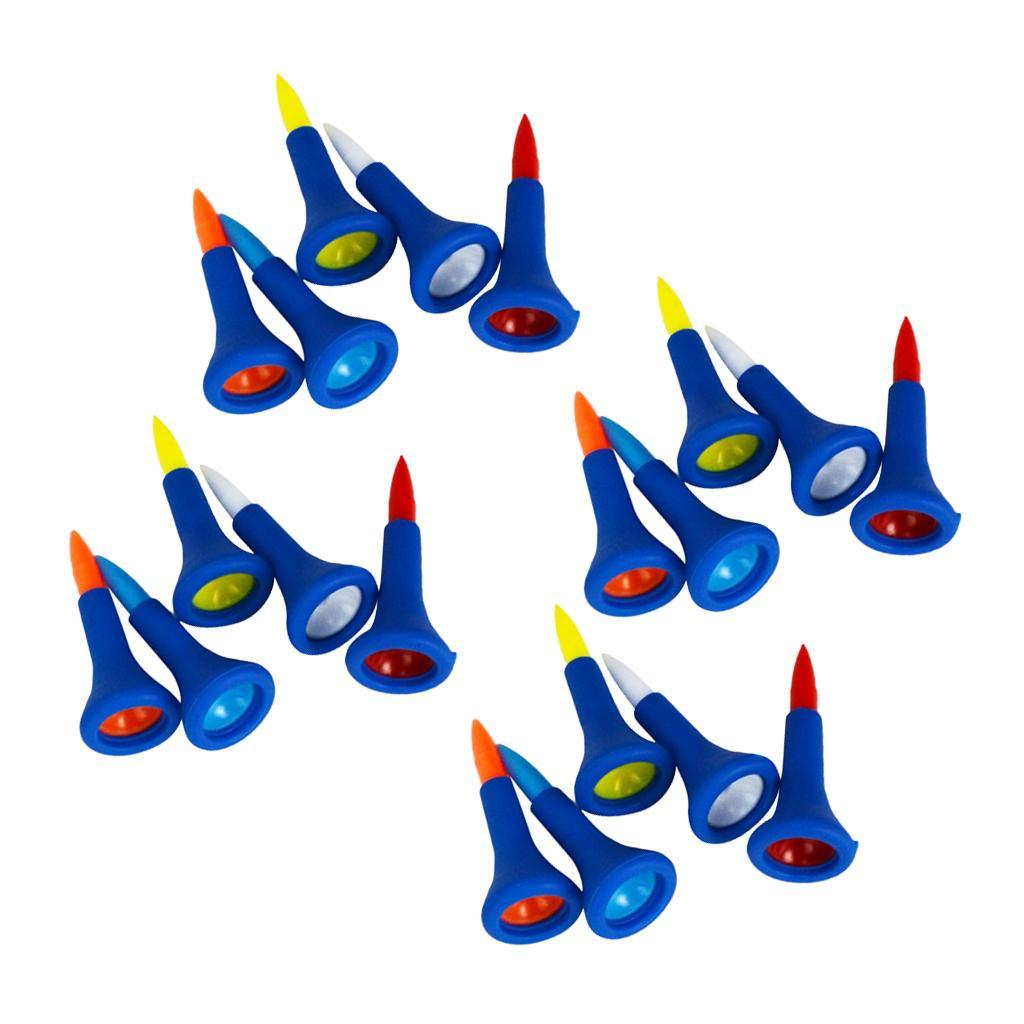 20 Pieces Durable Soft Rubber Cushion Tees 42mm Random Color