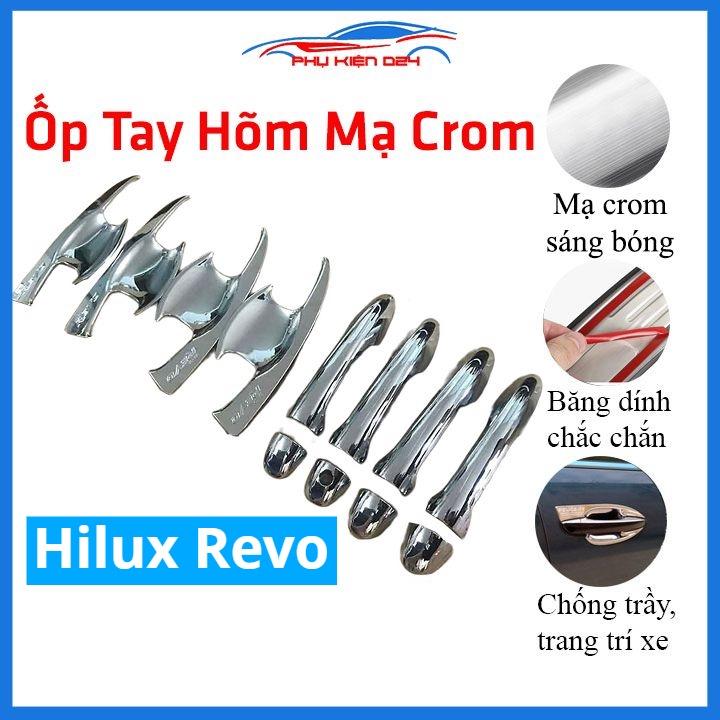 Ốp tay hõm mạ crom Hilux Revo sáng bóng chống trầy bảo vệ cửa xe ô tô