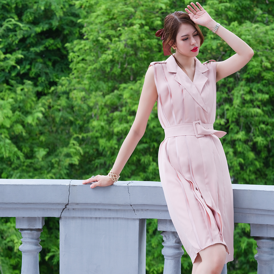 Đầm Suông Đầm Kiểu Đẹp Thời trang thiết kế Hity DRE127 Cổ Ve