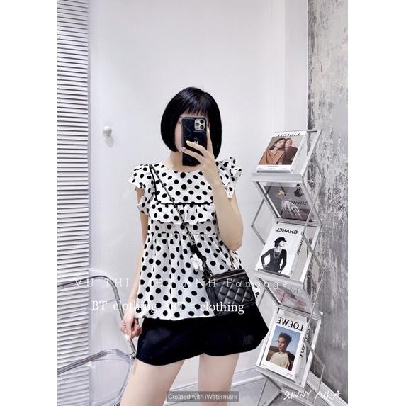 Set áo chấm bi + quần