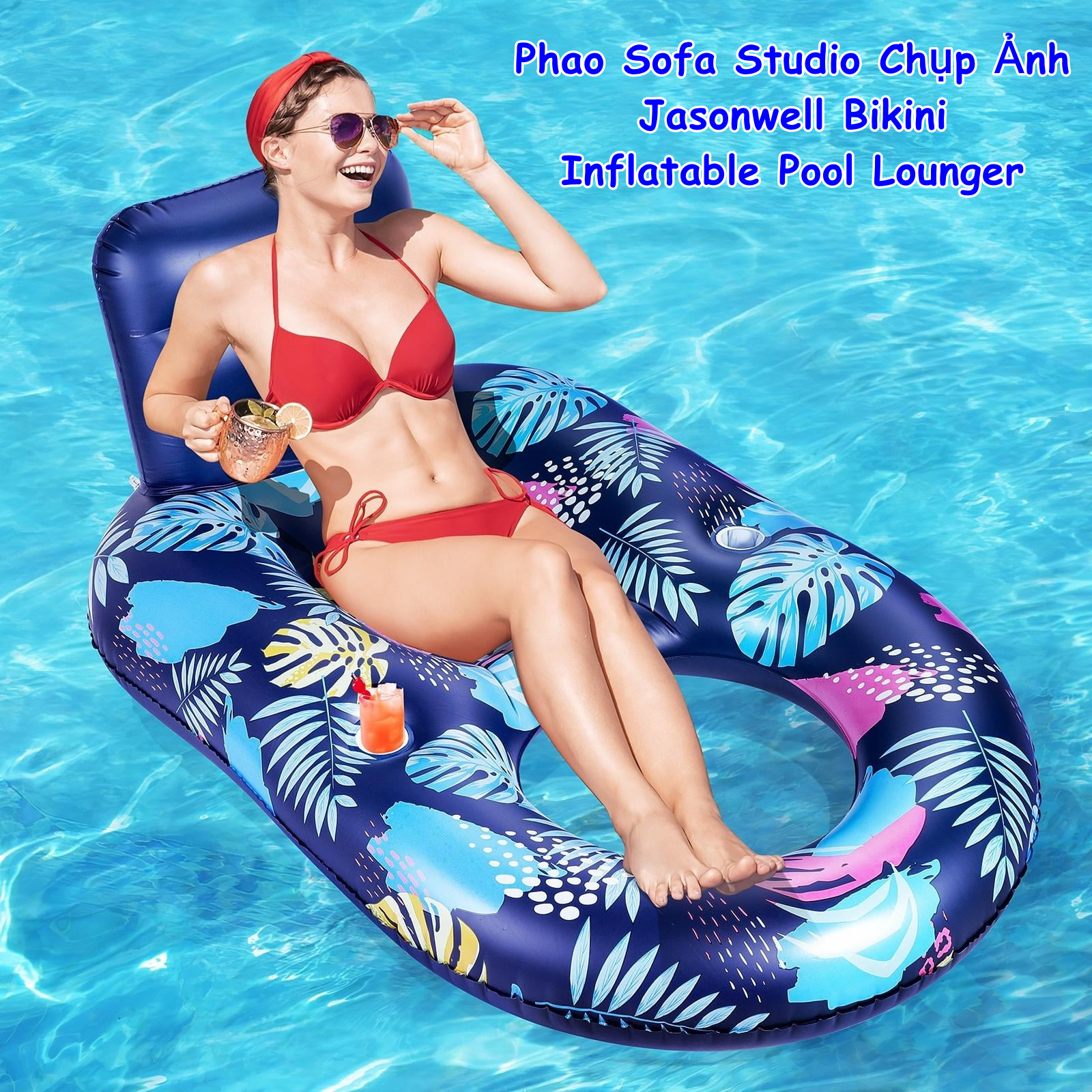 Phao Sofa Studio Chụp Ảnh Jasonwell Bikini Inflatable Pool Lounger
