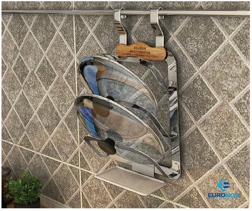 Giá nắp treo ngoài nan dẹt Hanging Kitchen baskets for pot lids with Flat-bar