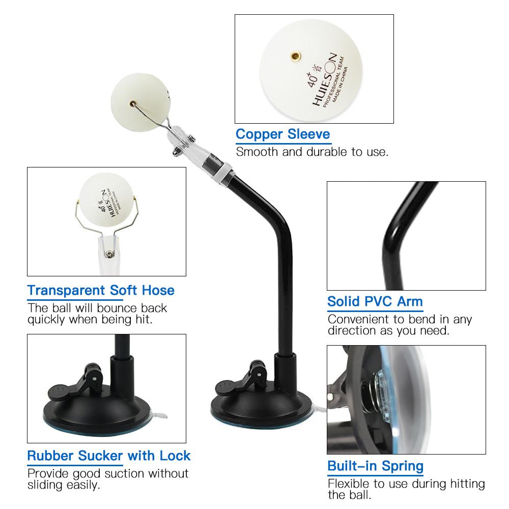 Bộ Dụng Cụ Luyện Tập Chơi Bóng Bàn Với Cốc Hút Cố Định Nhanh Chóng Huieson