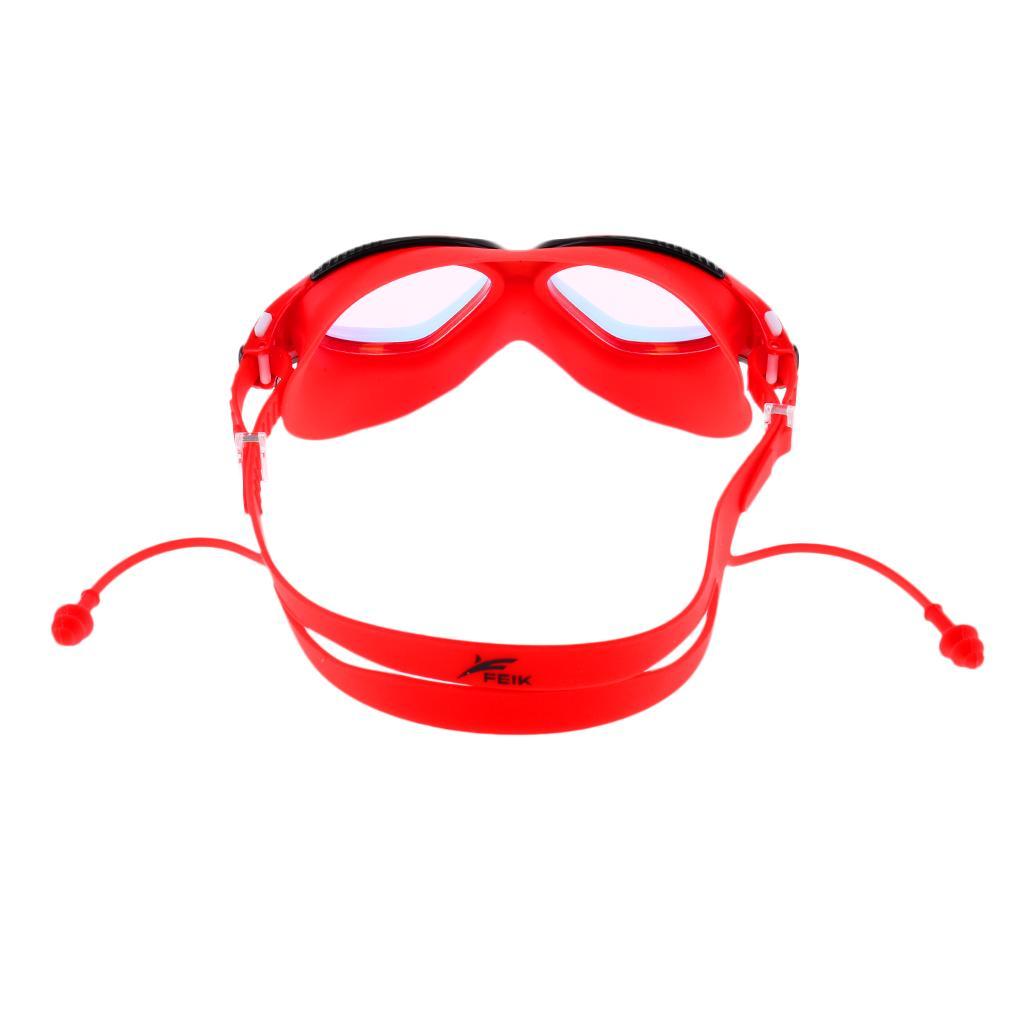 Adjustable Adult Swim Race Swimming Goggles Glasses Anti Fog UV Protection with Ear Plug + Protective Case