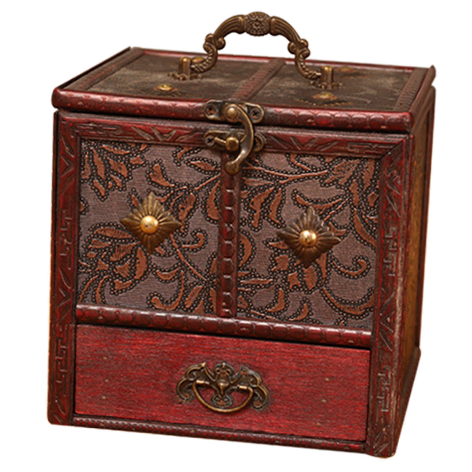 Wooden Storage Box Display Decorative Box Jewelry Storage Box for Earrings Girls Women