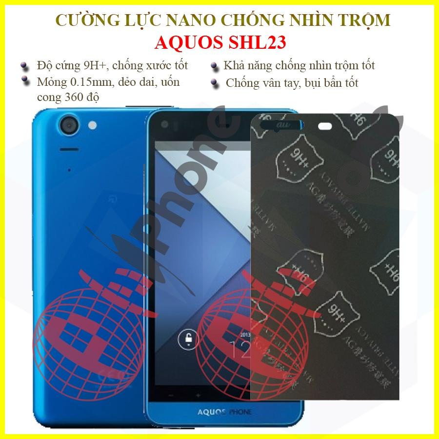 Dán chống nhìn trộm dành cho Sharp Aquos SHL23 - Dán cường lực dẻo nano 9H+