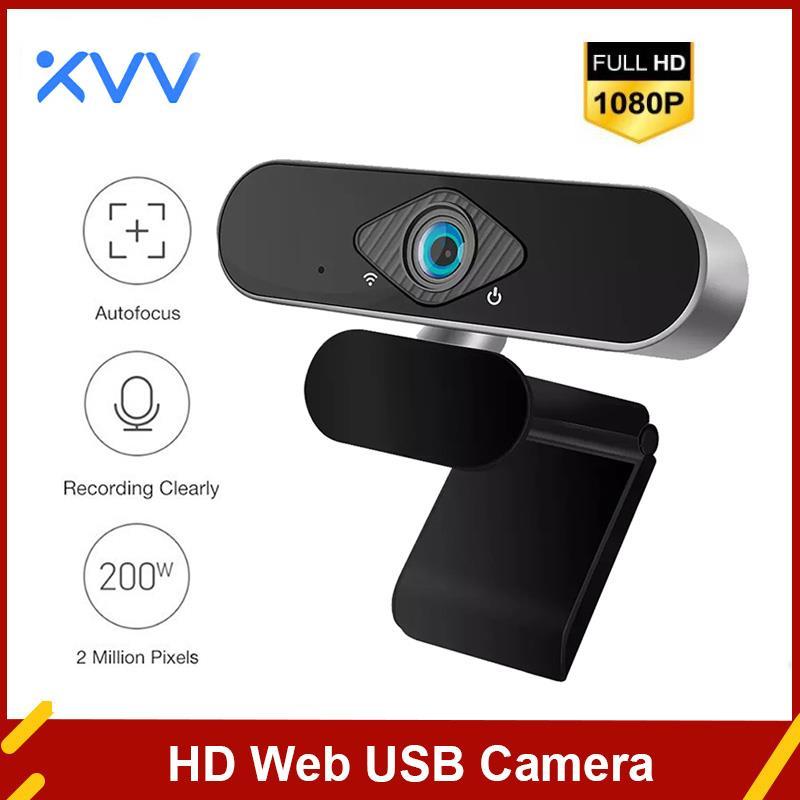 Webcam Xiaovv 1080p với micrô rộng 150 ° góc USB HD máy ảnh máy tính máy tính trình máy tính trên máy tính máy tính cho Zoom YouTube: 2PCS Web Camera