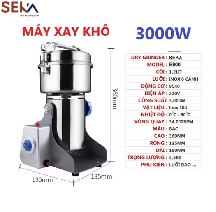Cối xay bột khô công xuất lớn xay mọi thứ