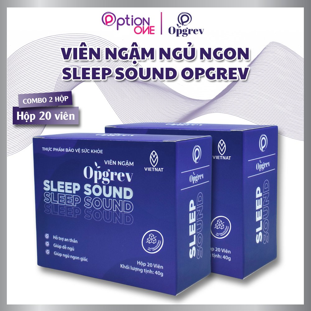 Viên ngậm Sleep Sound Opgrev hỗ trợ mất ngủ giúp ngon giấc – 20 viên/ hộp