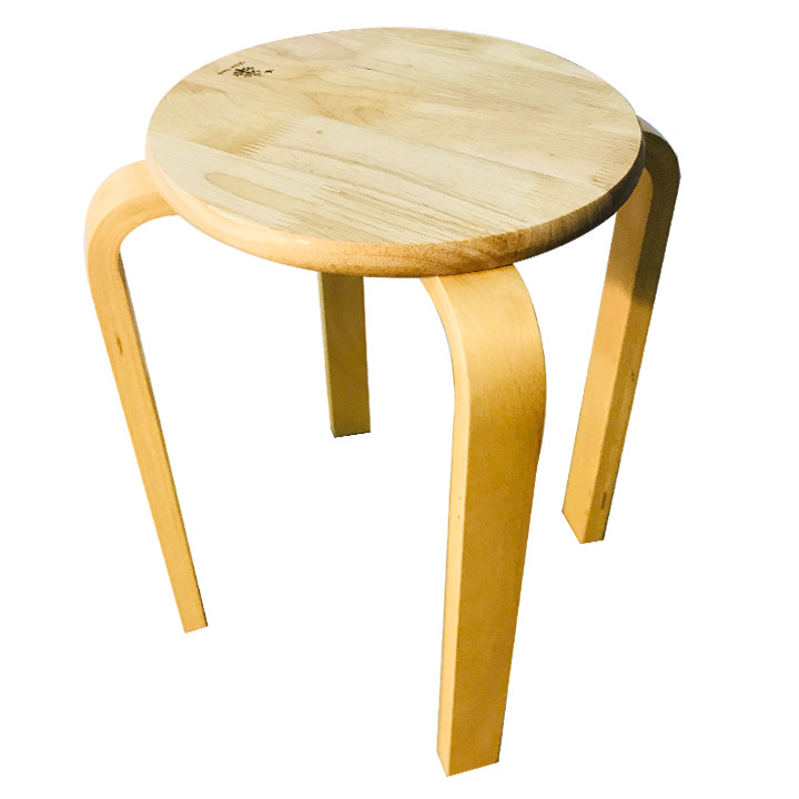 Ghế gỗ mặt tròn phong cách